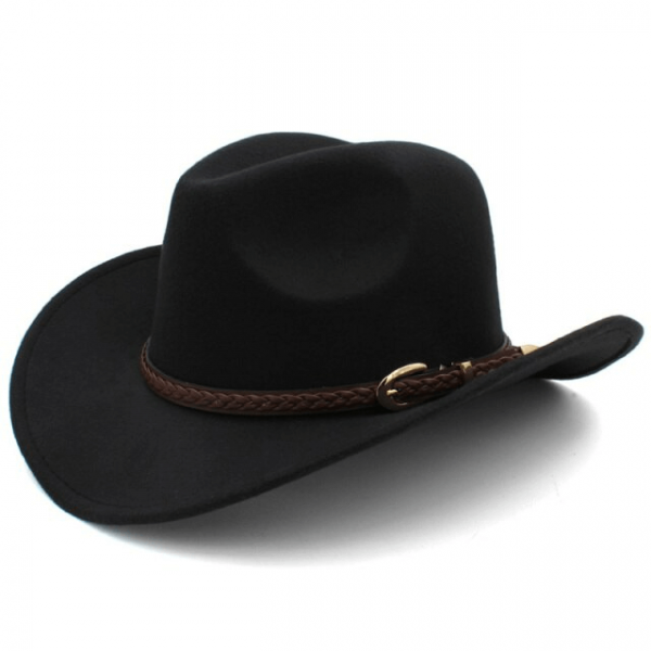 Chapeau de Cowboy en Feutre Noir