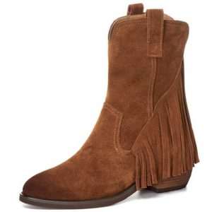 Bottines Santiags Camel pour Femme