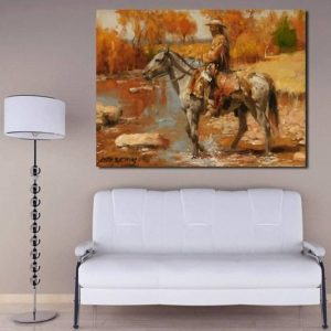 Tableau Paysage Cowboy